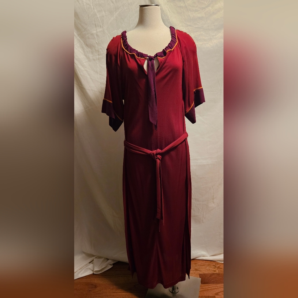 Zara Limited Edition Long Midi Length Dress, Size S, Burgundy/Purple